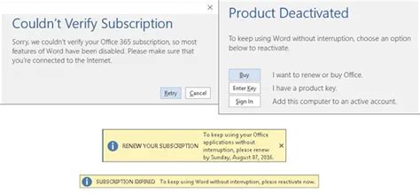 xxxx xxxx|A subscription notice appears when I open a Microsoft 365。